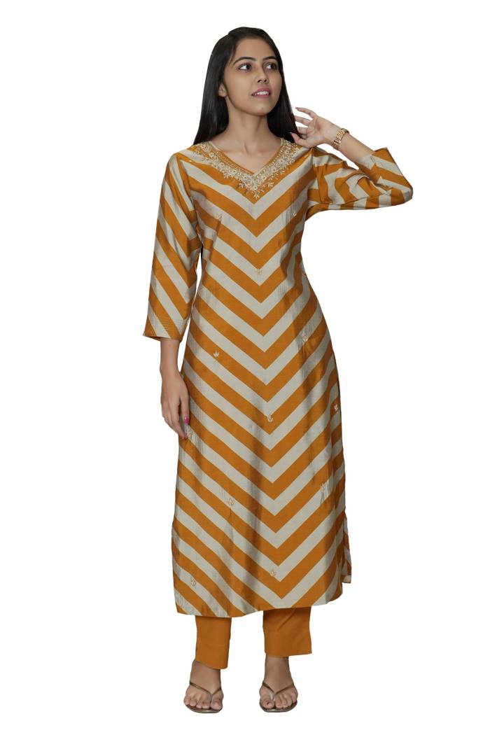 MUSLIN KURTI PANT SET