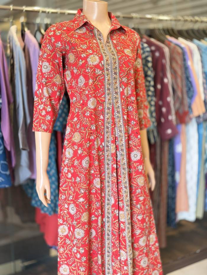 RED A-LINE FROCK