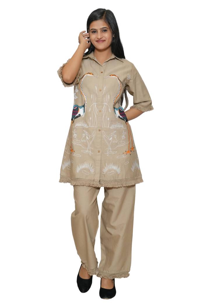 BEIGE COTTON CO-ORD SET