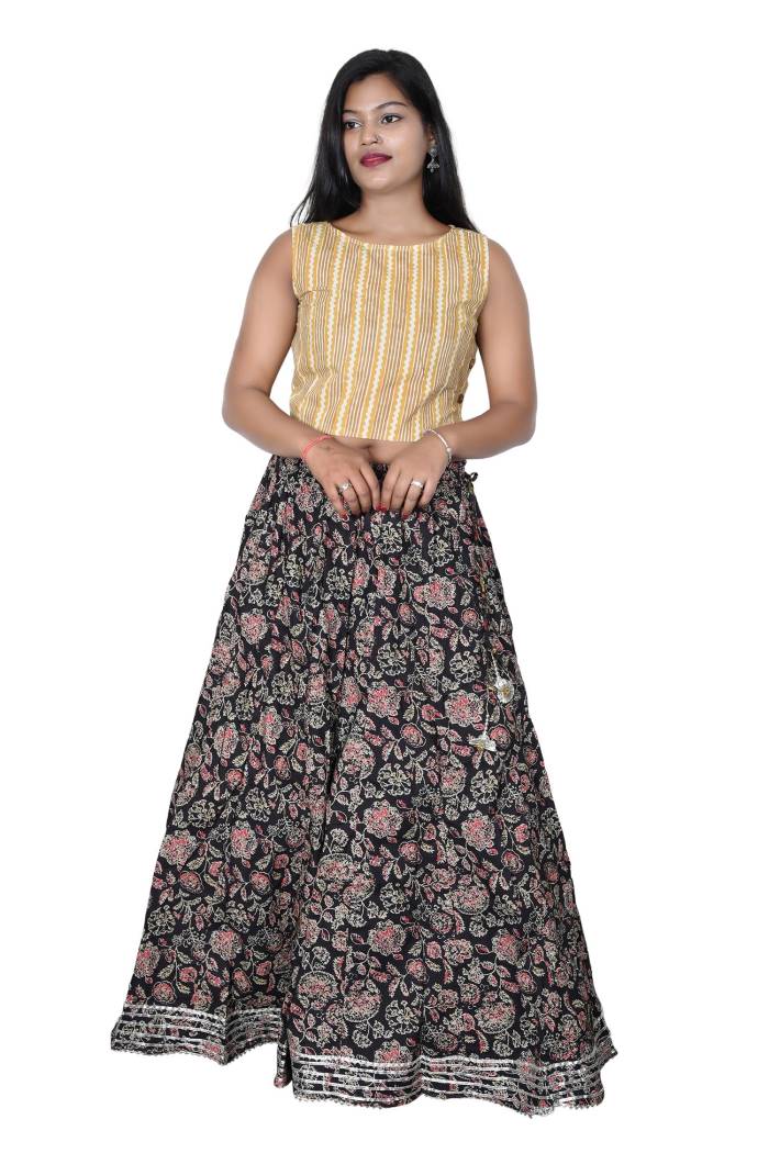 HAND BLOCK COTTON BLOUSE