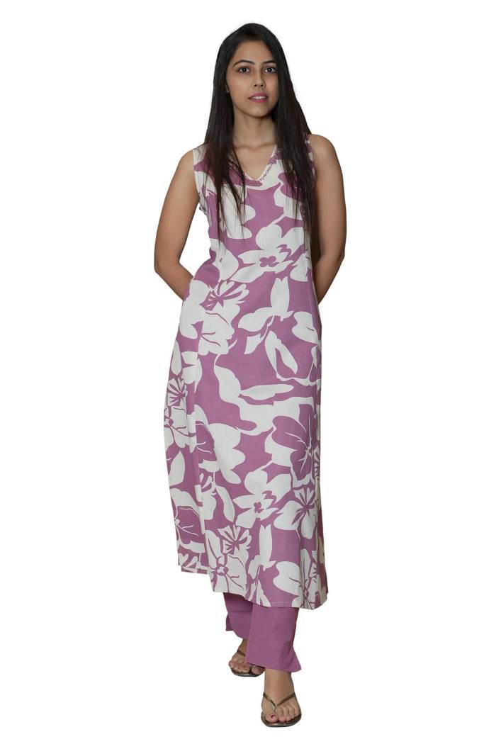 COTTON KURTI PANT SET